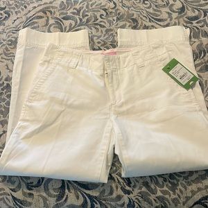 Nwt Lilly Pulitzer White Resort Capris Size 0
